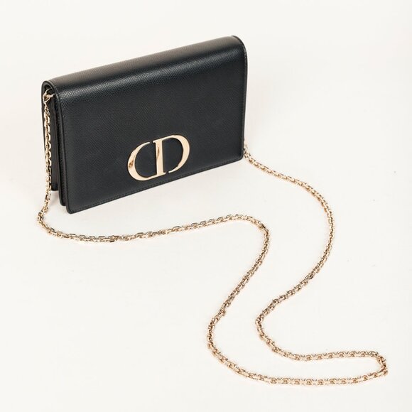 Christian Dior 30 Montaigne Black Leather 2-in-1 Pouch - Picture 6 of 15